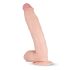 Realistlik Dwane - munanditega dildo - 31cm (naturaalne)