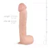 Real Fantasy Lexon - munanditega realistlik dildos - 33cm naturaalne