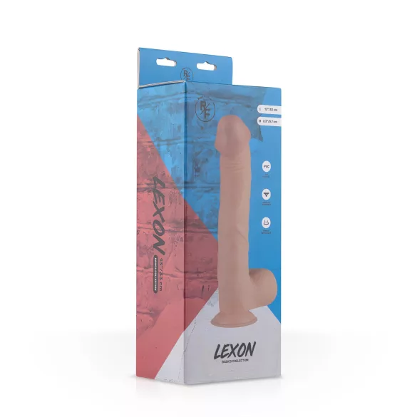 Real Fantasy Lexon - munanditega realistlik dildos - 33cm naturaalne