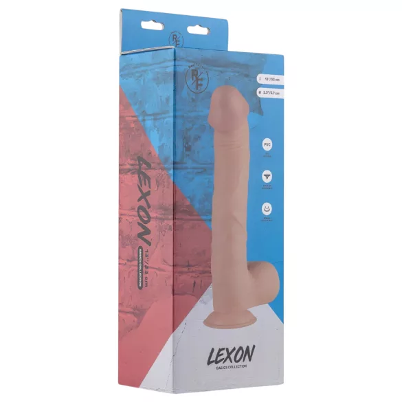 Real Fantasy Lexon - munanditega realistlik dildos - 33cm naturaalne