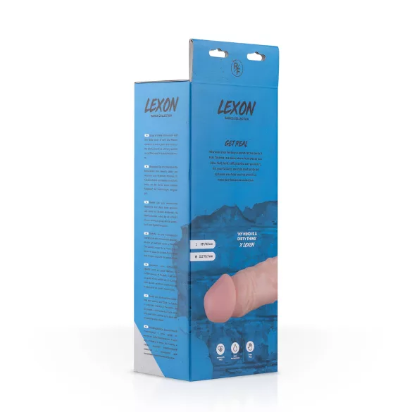 Real Fantasy Lexon - munanditega realistlik dildos - 33cm naturaalne