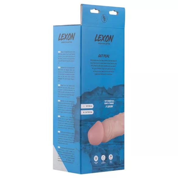 Real Fantasy Lexon - munanditega realistlik dildos - 33cm naturaalne