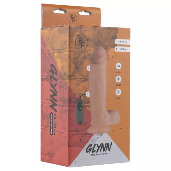 Real Fantasy Glynn - laaditav realistlik vibraator - 25 cm naturaalne