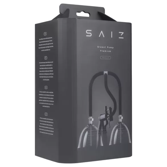 Saiz Premium - topelt rinnapump - väike - läbipaistev/must