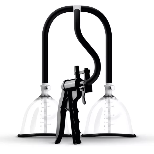 Saiz Premium - topelt rinnapump - väike - läbipaistev/must