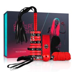   Secret Pleasure Chest - BDSM komplekt edasijõudnutele - 10 osaline - punane