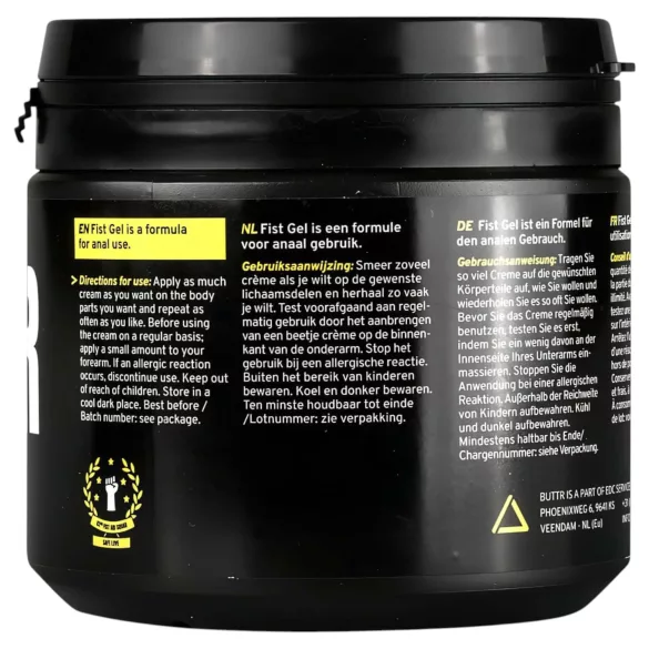 BUTTR - fisting-geel - veepõhine libesti - 500ml