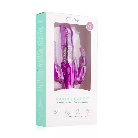Easytoys Raving Rabbit - 3-haruline vibraator (roosa)