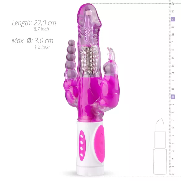 Easytoys Raving Rabbit - 3-haruline vibraator (roosa)