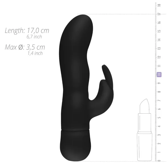 Easytoys Mad Rabbit - G-punkti ja kliitori vibraator - must