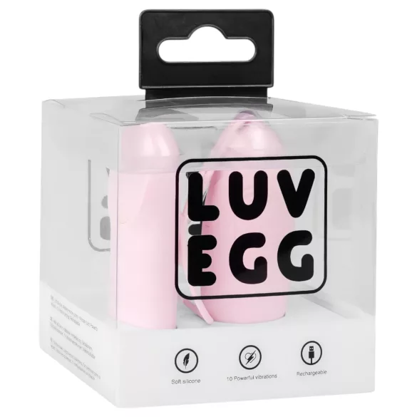 LUV EGG - kantav akutoitel raadiojuhitav vibromuna (roosa)