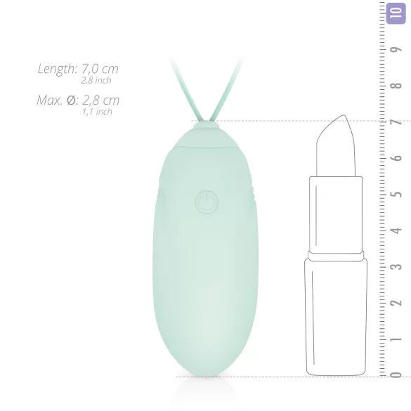LUV EGG - vibro-muna puldiga - aku - roheline