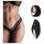 Pantyrebel - juhtmevaba, raadioga vibreeriv pitsiline string - must (S-L)