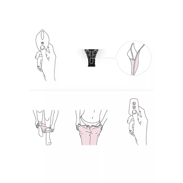 Pantyrebel - juhtmevaba vibreeriv tanga - must - S-L