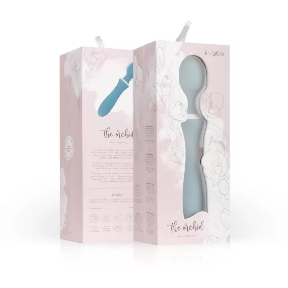 Bloom Orchid Wand - aku vibraator massaažiks - türkiissinine