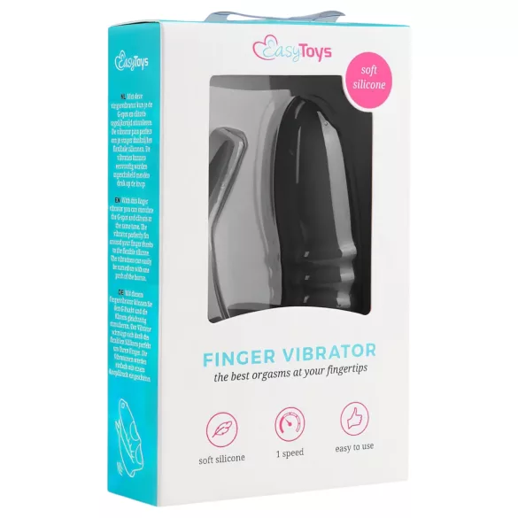 Easytoys - sõrmevibraator 2in1 - must