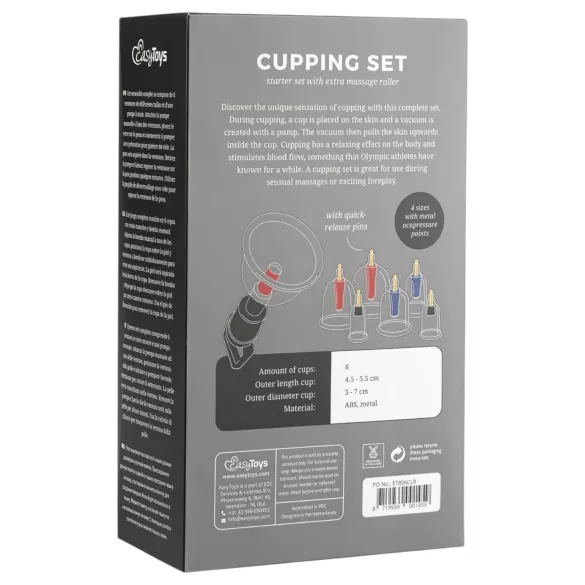 Easytoys Cupping - vaakumpumpade komplekt - 6-osaline