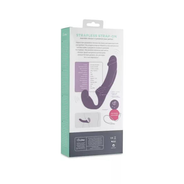 Easytoys - akuga strap-on vibraator ilma rihmadeta - lilla