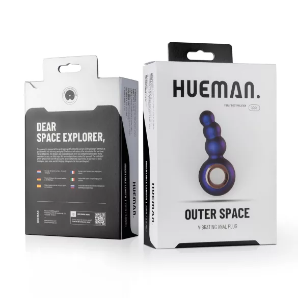 Hueman Outer Space - akuga pärliga anaalvibraator - lilla