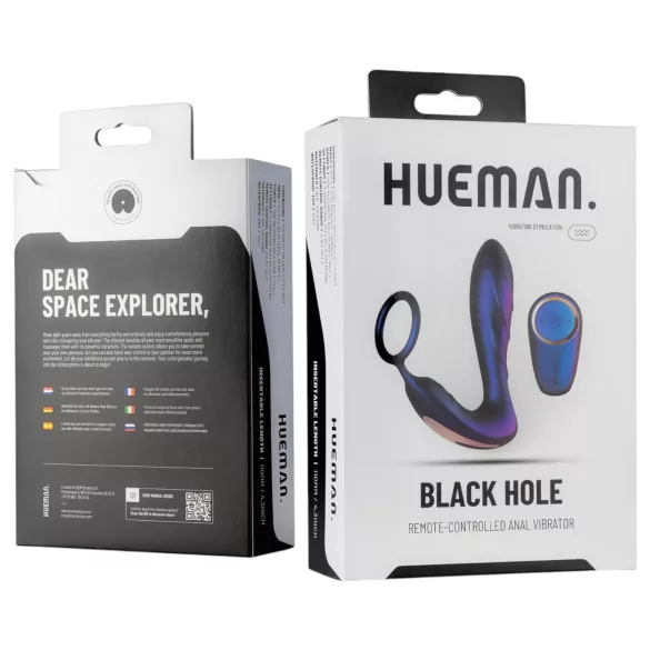 Hueman Black Hole - raadiosignaaliga anaalvibraator peeniserõngaga (lilla)