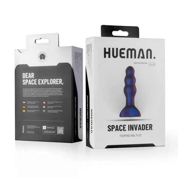 Hueman Space Inveder - laetav veekindel anaalseks vibraator - lilla