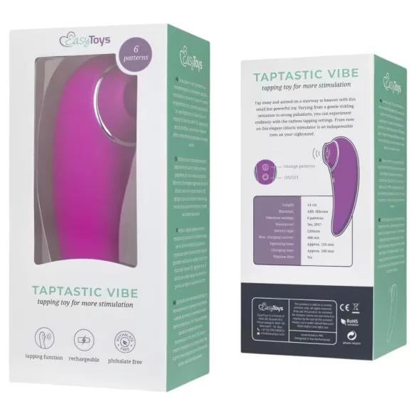 EasyToys Taptastic Vibe - akuga, veekindel kliitorivibraator (roosa)