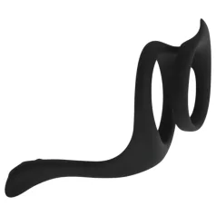 Easytoys - peenise- ja munandite rõngas - veniv - must