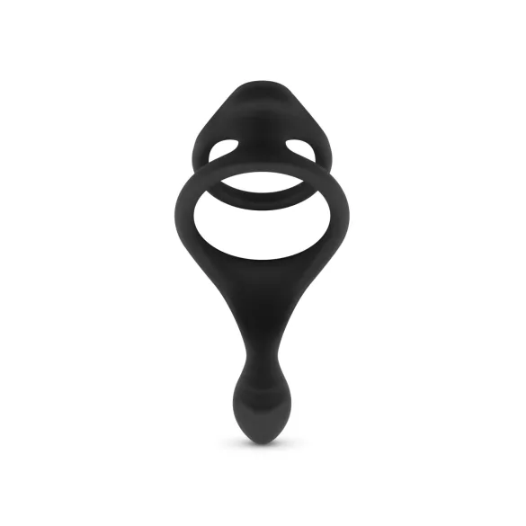 Easytoys - peenise- ja munandite rõngas - veniv - must