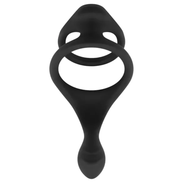 Easytoys - peenise- ja munandite rõngas - veniv - must