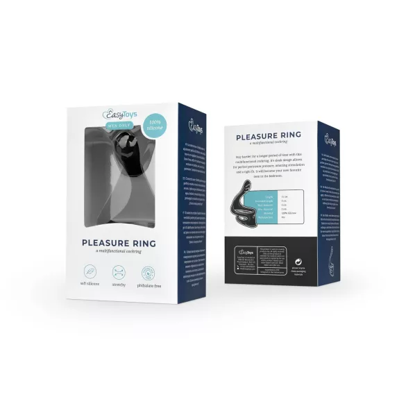 Easytoys - peenise- ja munandite rõngas - veniv - must