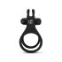 Easytoys Share Ring - must valge vibraatorrõngas peenisele ja munanditele