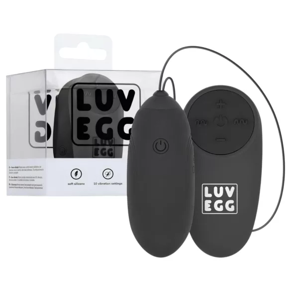 LUV EGG - juhtmevaba vibraator-muna - laetav - must