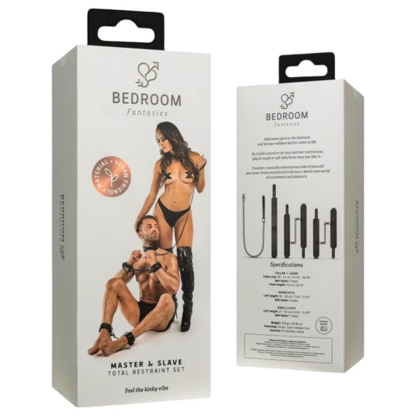 Bedroom Fantasies - täielik sidumiskomplekt - 4 osaline (must)