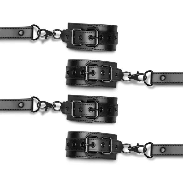 Bedroom Fantasies - käeraudade ja jalaraudade komplekt - must