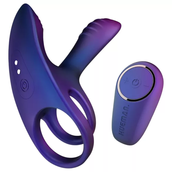 Hueman Infinity Ignite - vibreeriv peenis- ja munandiring - lilla