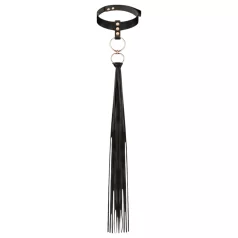 Rosy Gold - kaelarihm ja piits - must