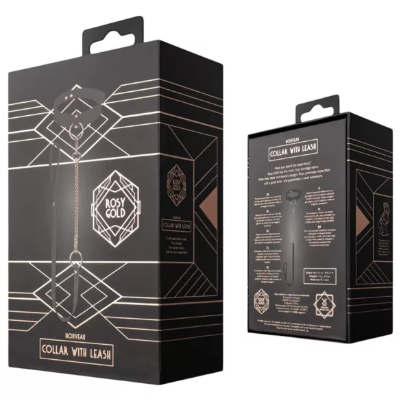 Rosy Gold - kaelarihm ja jalutusrihm - must/roosakuld