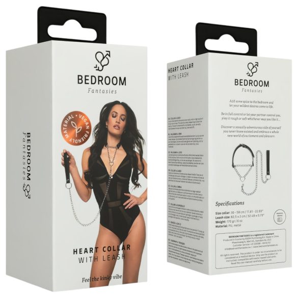 Bedroom Fantasies - kaelarihm rihmaga - must