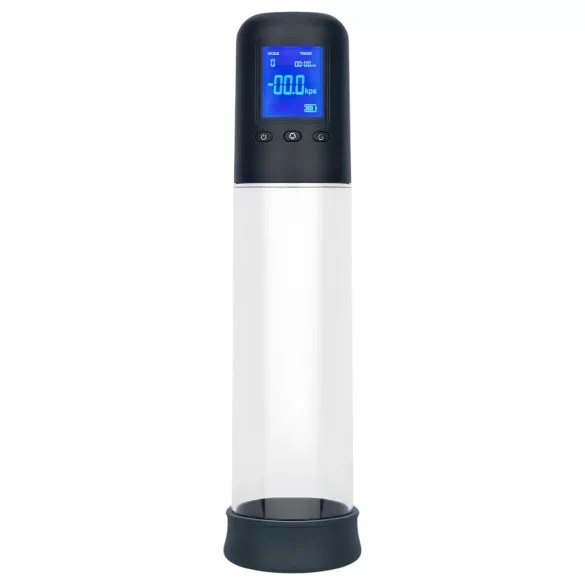 Boners - automaatne LCD peenispump - läbipaistev-must