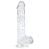 EasyToys - munanditega dildo - 13,5cm (läbipaistev)