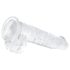 EasyToys - munanditega dildo - 13,5cm (läbipaistev)