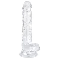 EasyToys - munanditega dildo - 17 cm - läbipaistev