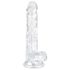 EasyToys - munanditega dildo - 17cm (läbipaistev)