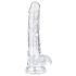 EasyToys - munanditega dildo - 17cm (läbipaistev)