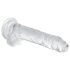 EasyToys - munanditega dildo - 17cm (läbipaistev)