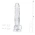 EasyToys - munanditega dildo - 17cm (läbipaistev)