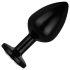 Easytoys Anaalkollektsioon - metallist anaalplug kiviga - M (must)