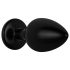 Easytoys Anaalkollektsioon - metallist anaalplug kiviga - M (must)