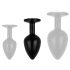 Easytoys Anaalkollektsioon - metallist anaalplug kiviga - M (must)