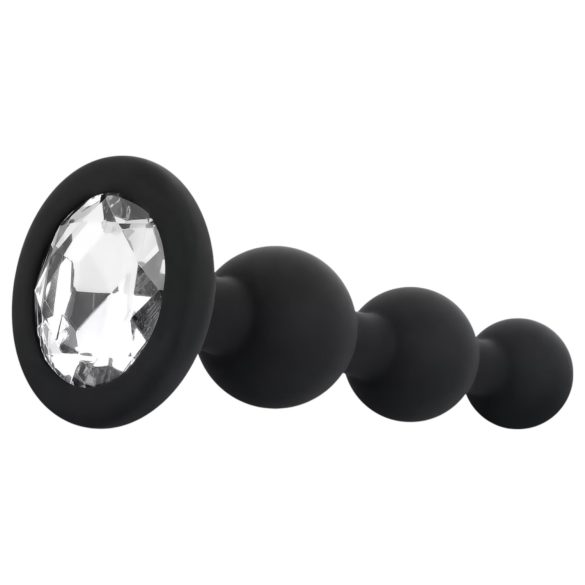 EasyToys - pärlitega anaalplug (must)